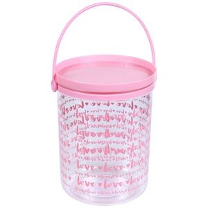 Valentine's Day-Themed Plastic Bucket with Lid